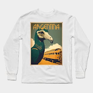 Argentina Bird Vintage Travel Art Poster Long Sleeve T-Shirt